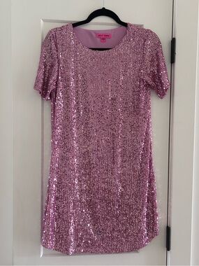 Betsey Johnson Pink Sequin Sparkle Dress